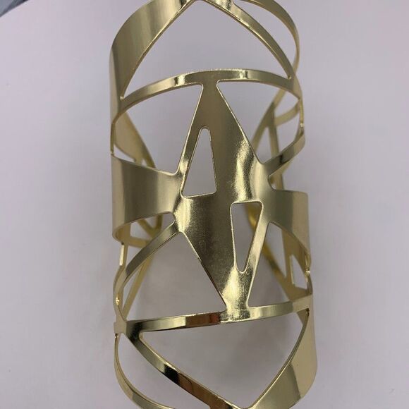 Ring,  NWOT, real 925 sterling silver, real22 karat gold, geometric, adjustable - Picture 11 of 12